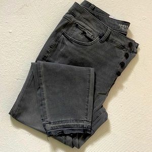 Time and Tru High Rise Skinny Jean Fitted Stretch size 16 Grey
